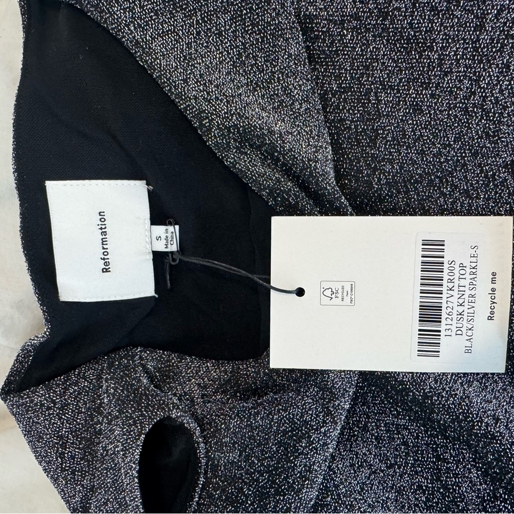 Reformation NWT dusk knit top